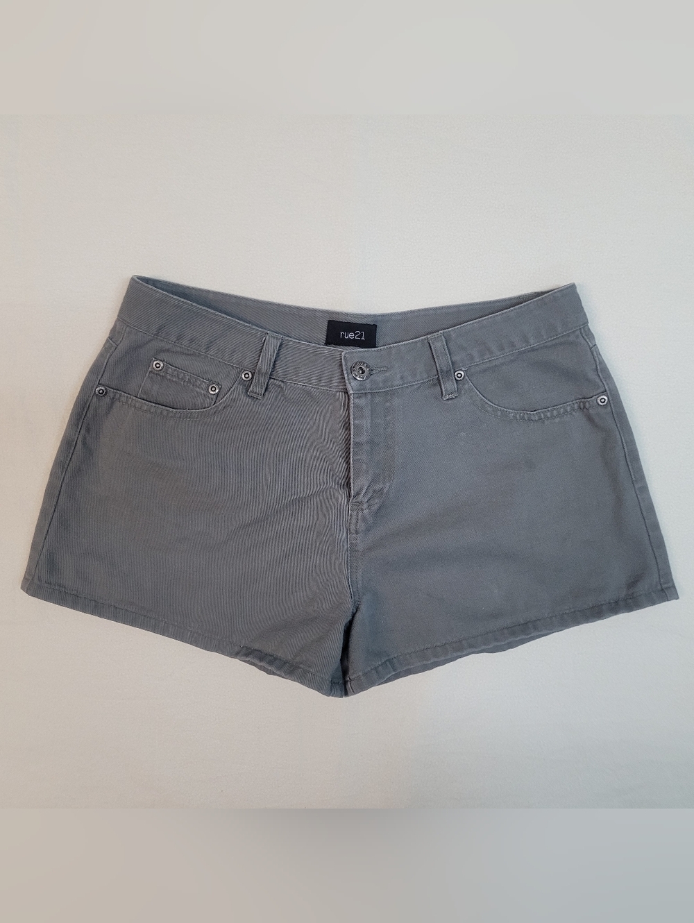 Rue21 Womens Olive Green Denim Shorts Sz 3/4 Summer Military Beach Vacation